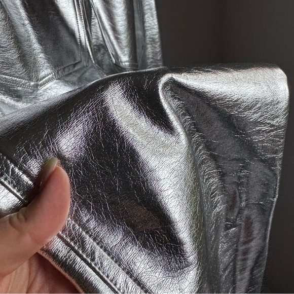 NWT Gianni Bini Tatania Metallic Silver Pants Sz 26 - Picture 7 of 13